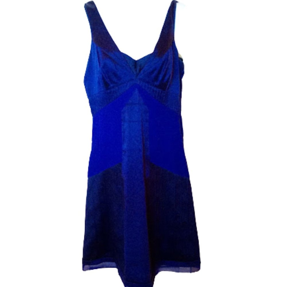 KAREN MILLEN Deep Purple Silk Dress Size 12  ---